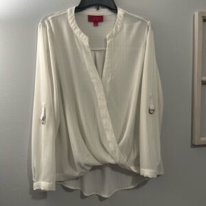 Jennifer Lopez (White w Silver Stripes) Sz Lrg (swipe for material)